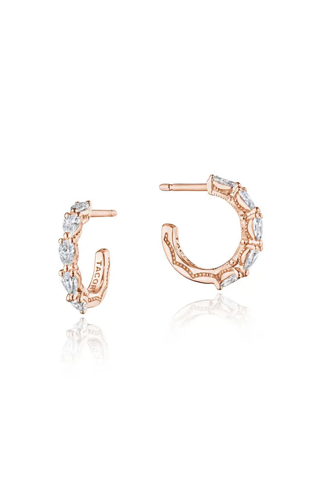 Small Hoop Earrings in 18k Rose Gold - 12.90mm