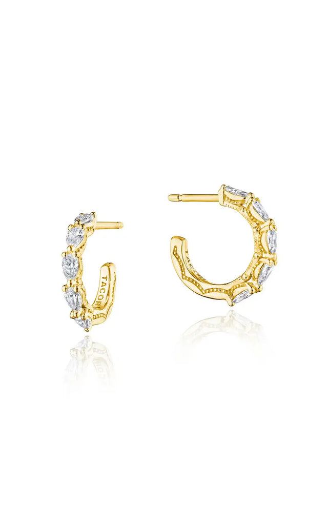 Small Hoop Earrings in 18k Yellow Gold - 12.90mm