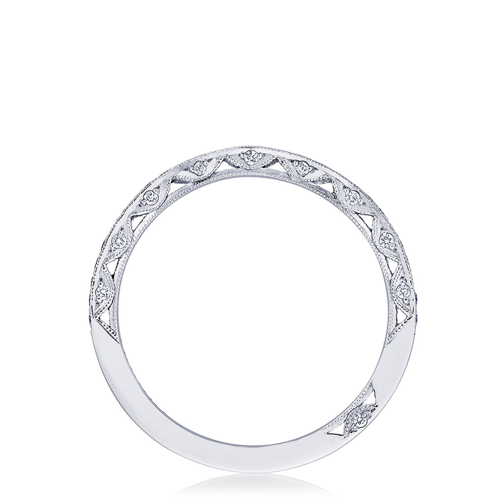 Curve with Pavé Diamonds Wedding Band