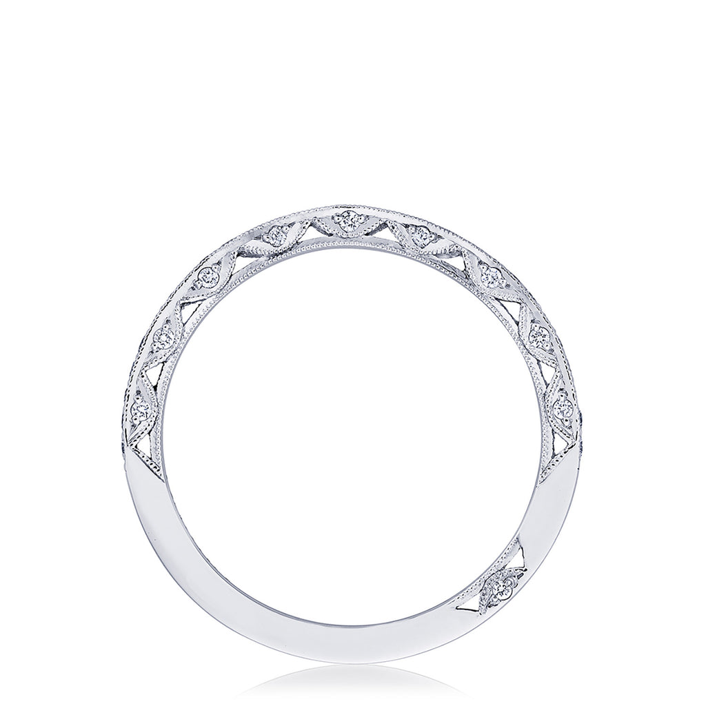 Curve with Pavé Diamonds Wedding Band