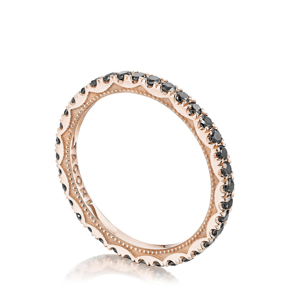 String of Black Diamonds Ring