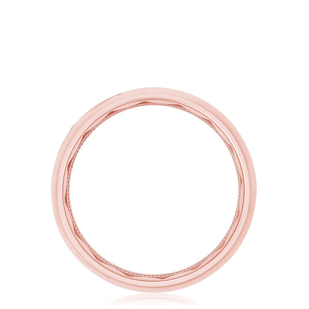 Channel Set Diamond in Satin Finish Wedding Band