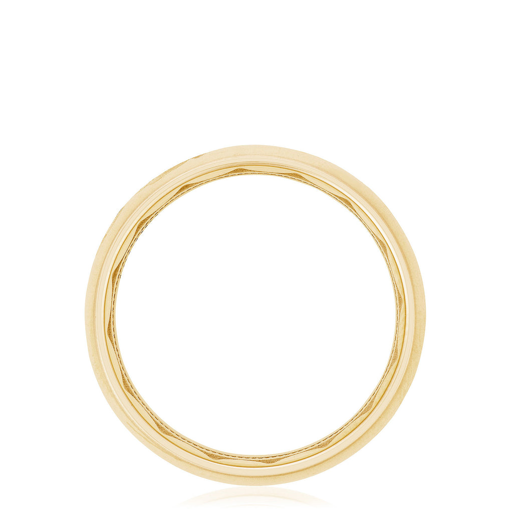 Channel Set Diamond in Satin Finish Wedding Band