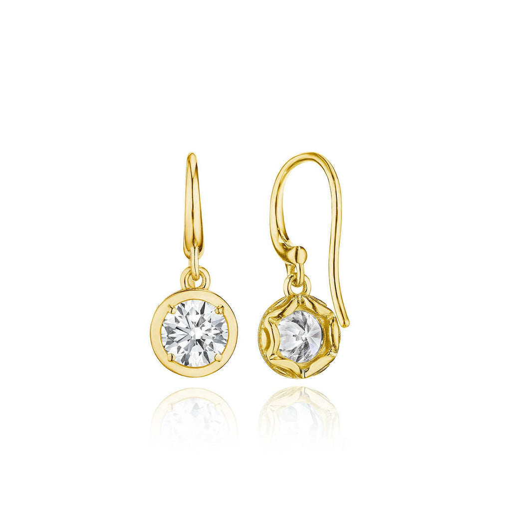 Round Diamond French Wire Earring
