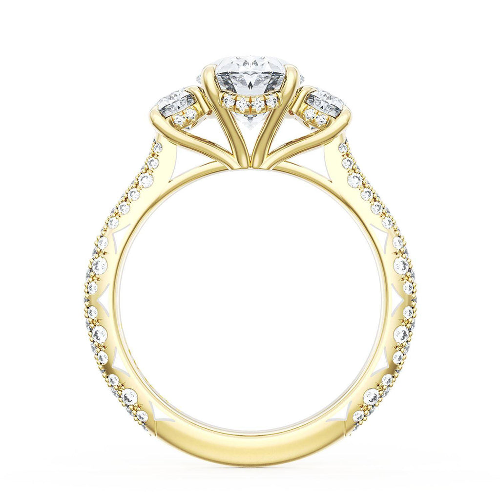 Oval 3-Stone Engagement Ring