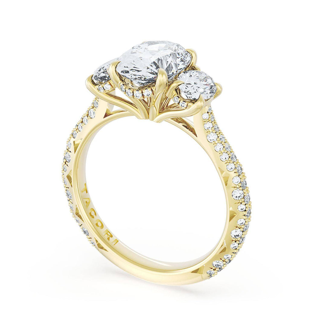 Oval 3-Stone Engagement Ring