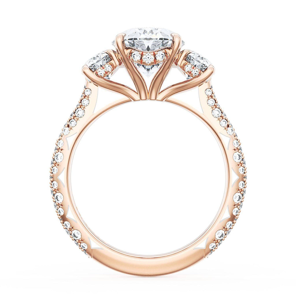 Oval 3-Stone Engagement Ring