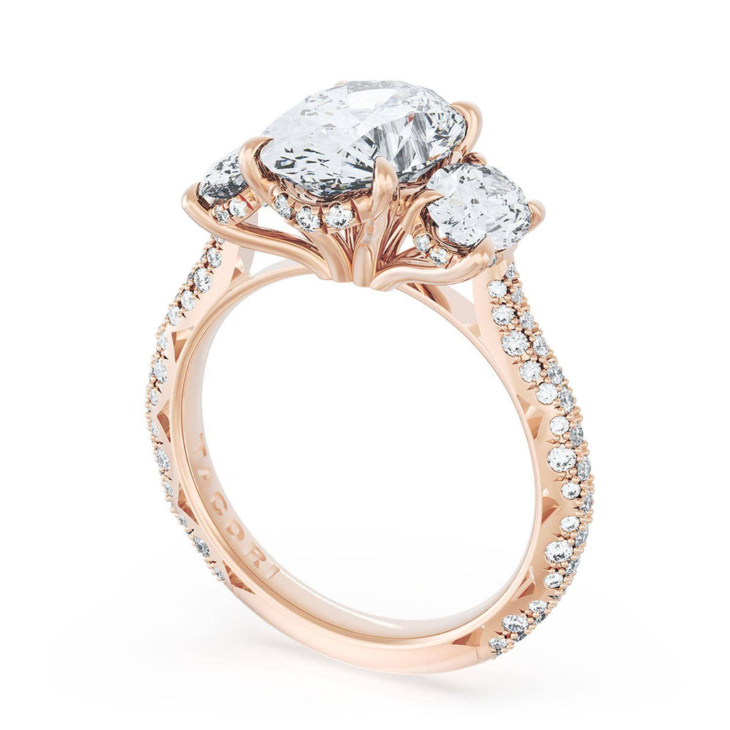 Oval 3-Stone Engagement Ring