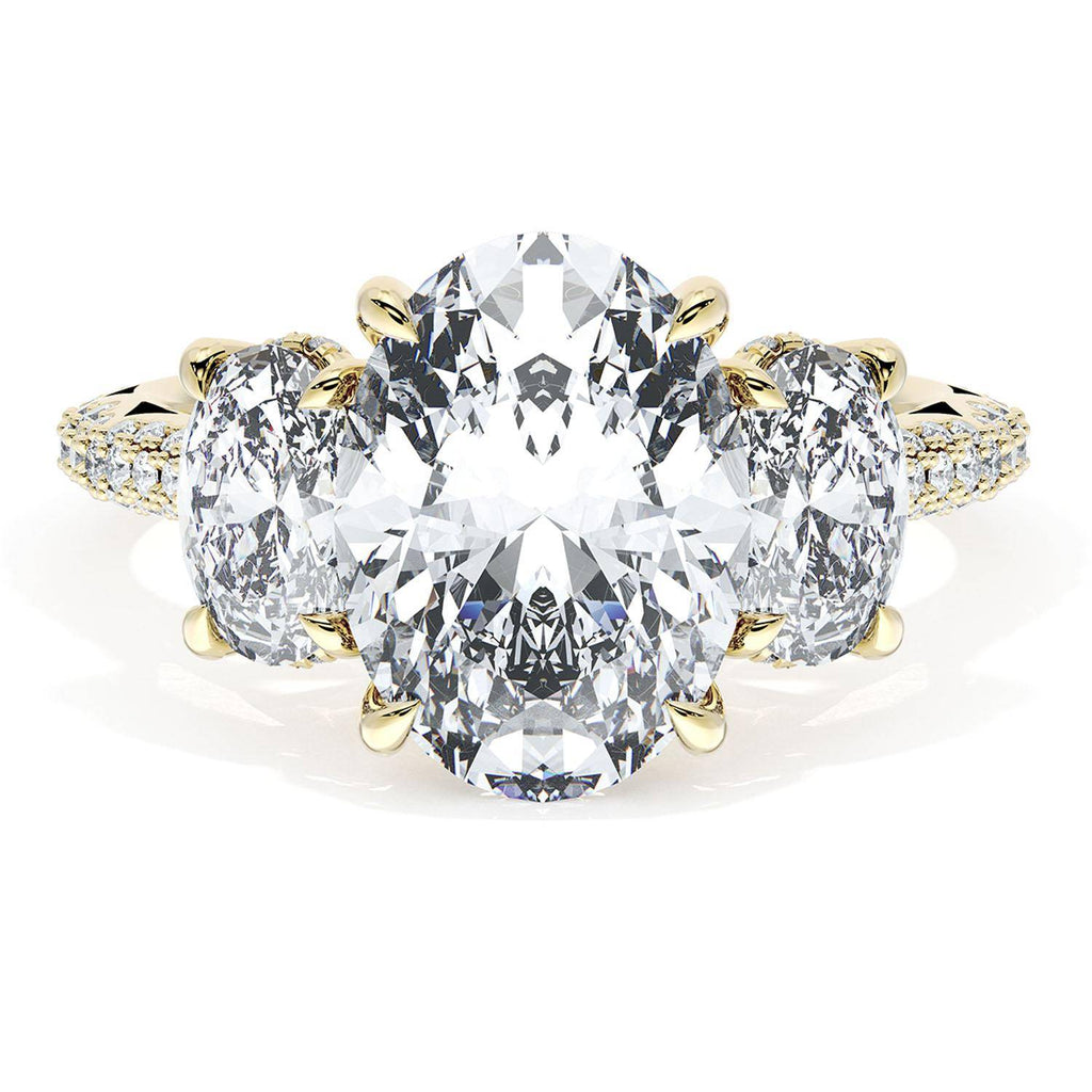 Oval 3-Stone Engagement Ring