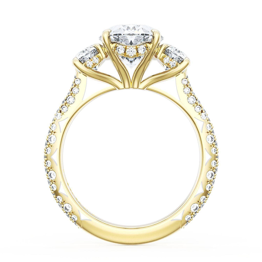Oval 3-Stone Engagement Ring