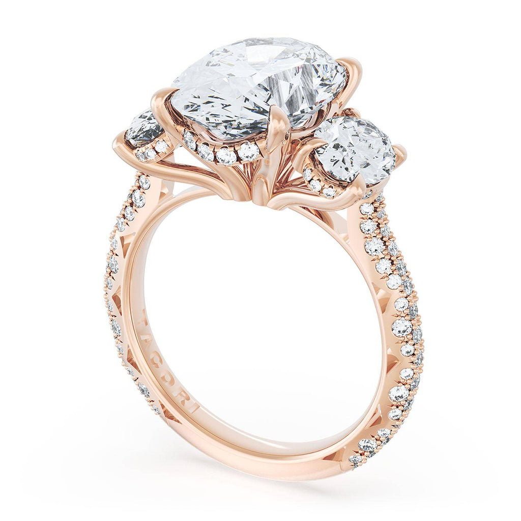 Oval 3-Stone Engagement Ring