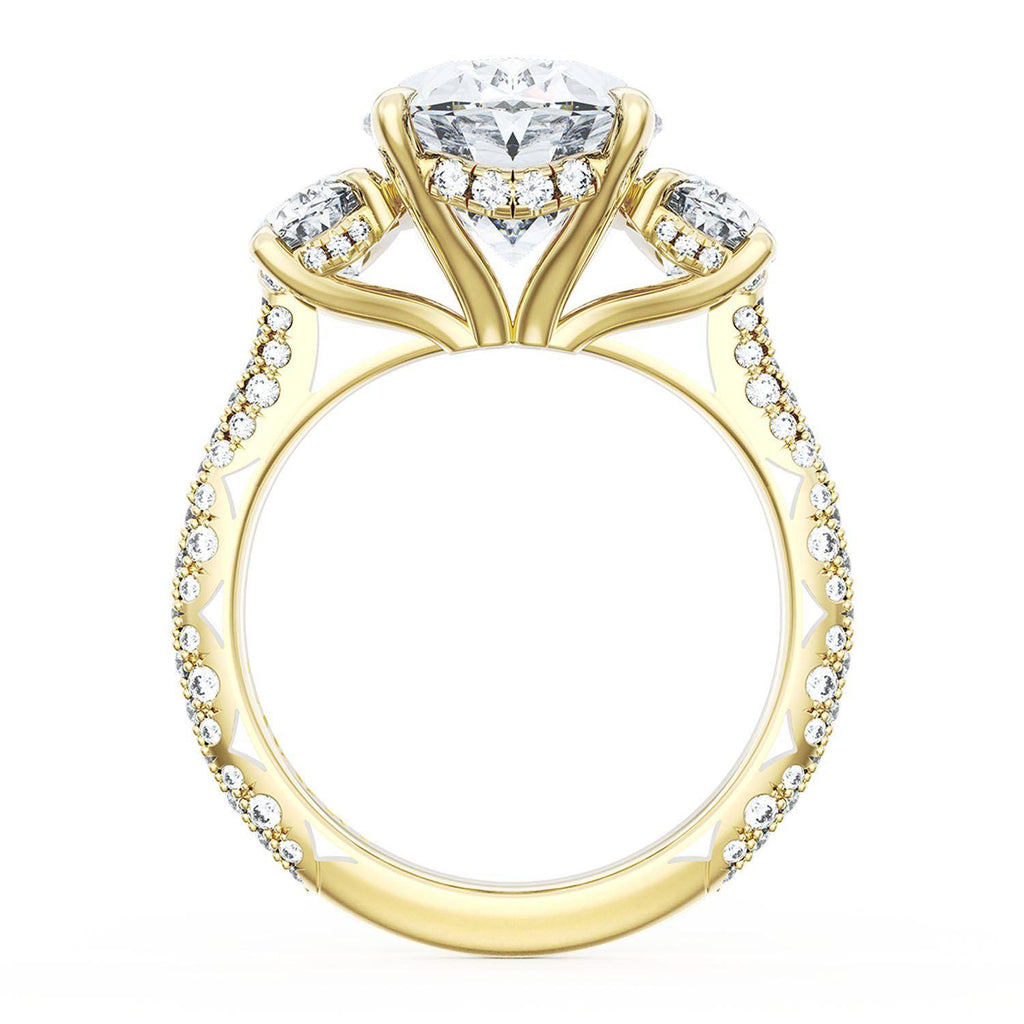 Oval 3-Stone Engagement Ring