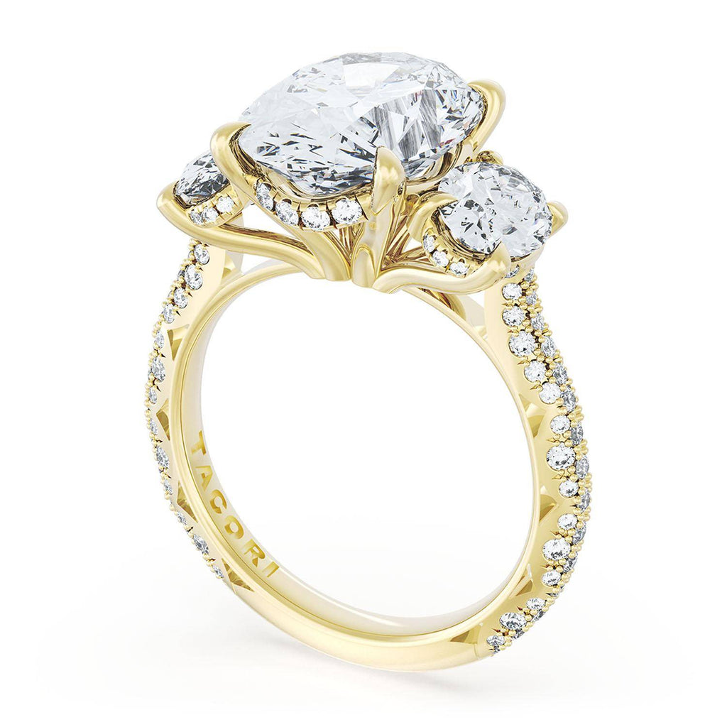 Oval 3-Stone Engagement Ring