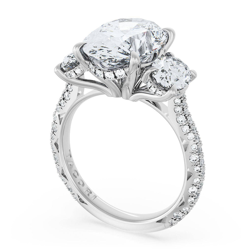 Oval 3-Stone Engagement Ring