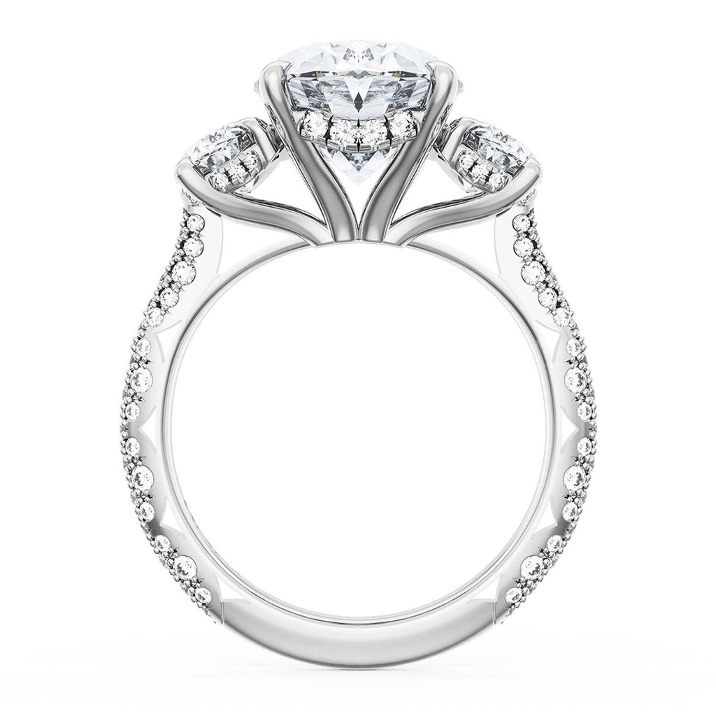 Oval 3-Stone Engagement Ring
