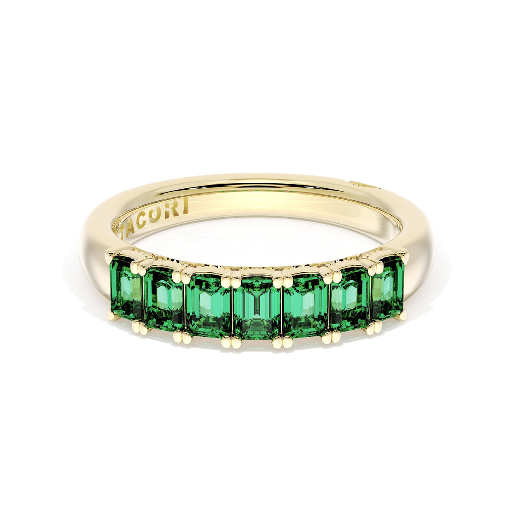 Emerald Cut Emerald Eternity Band