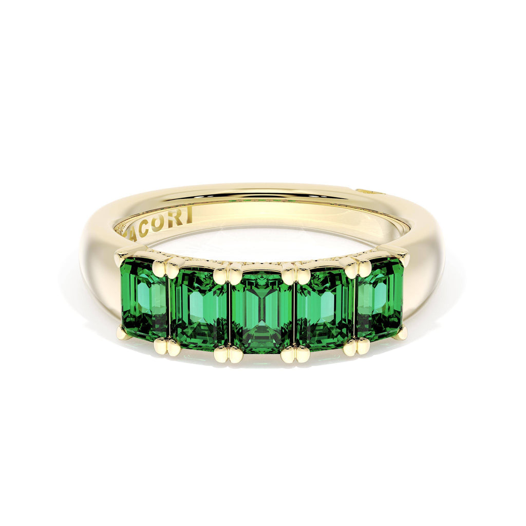 Emerald Cut Emerald Eternity Band