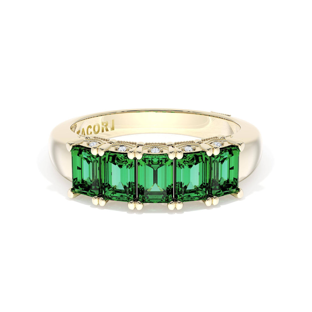 Emerald Cut Emerald Eternity Band