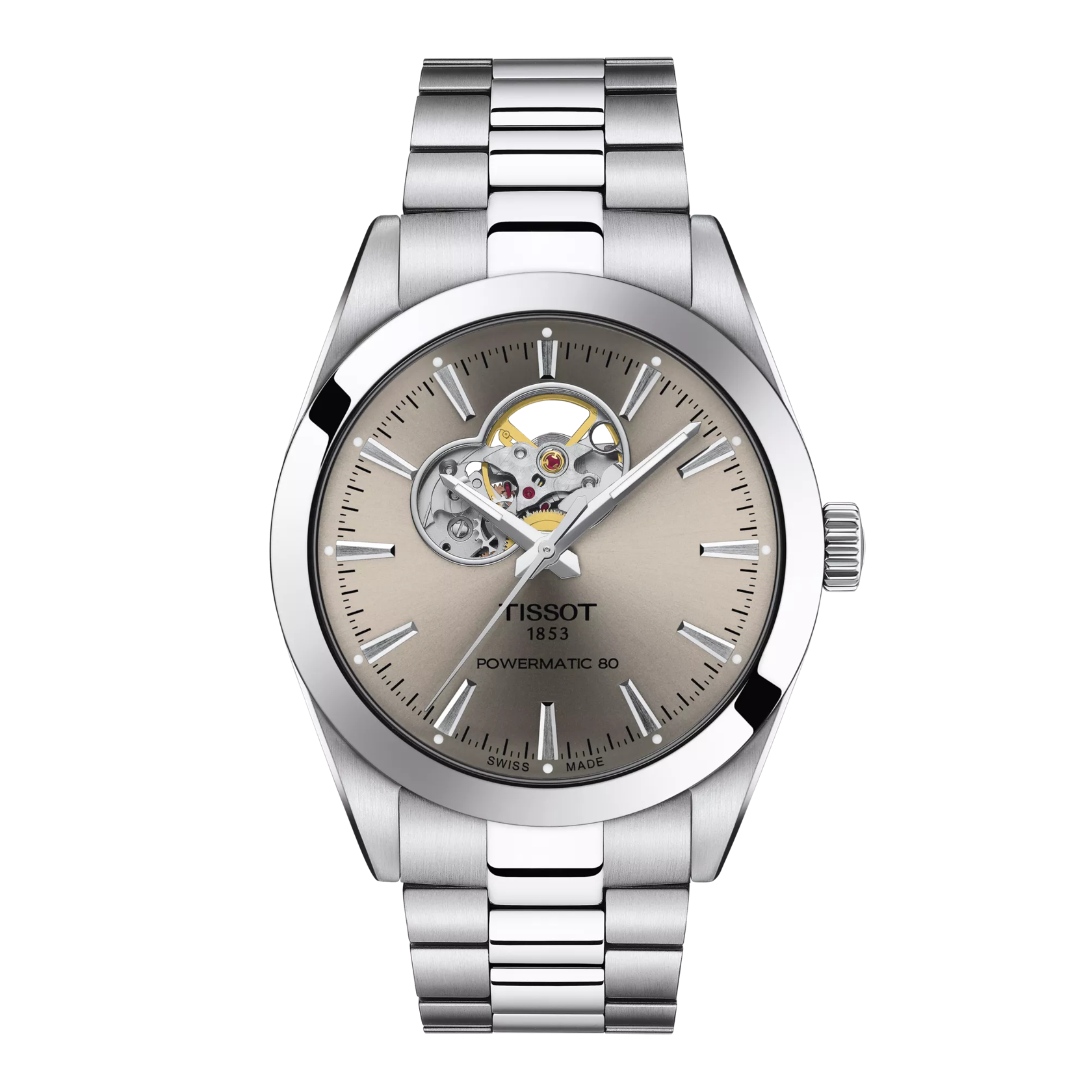 Tissot Gentleman Powermatic 80 Open Heart – Sharif Fine Jewelers