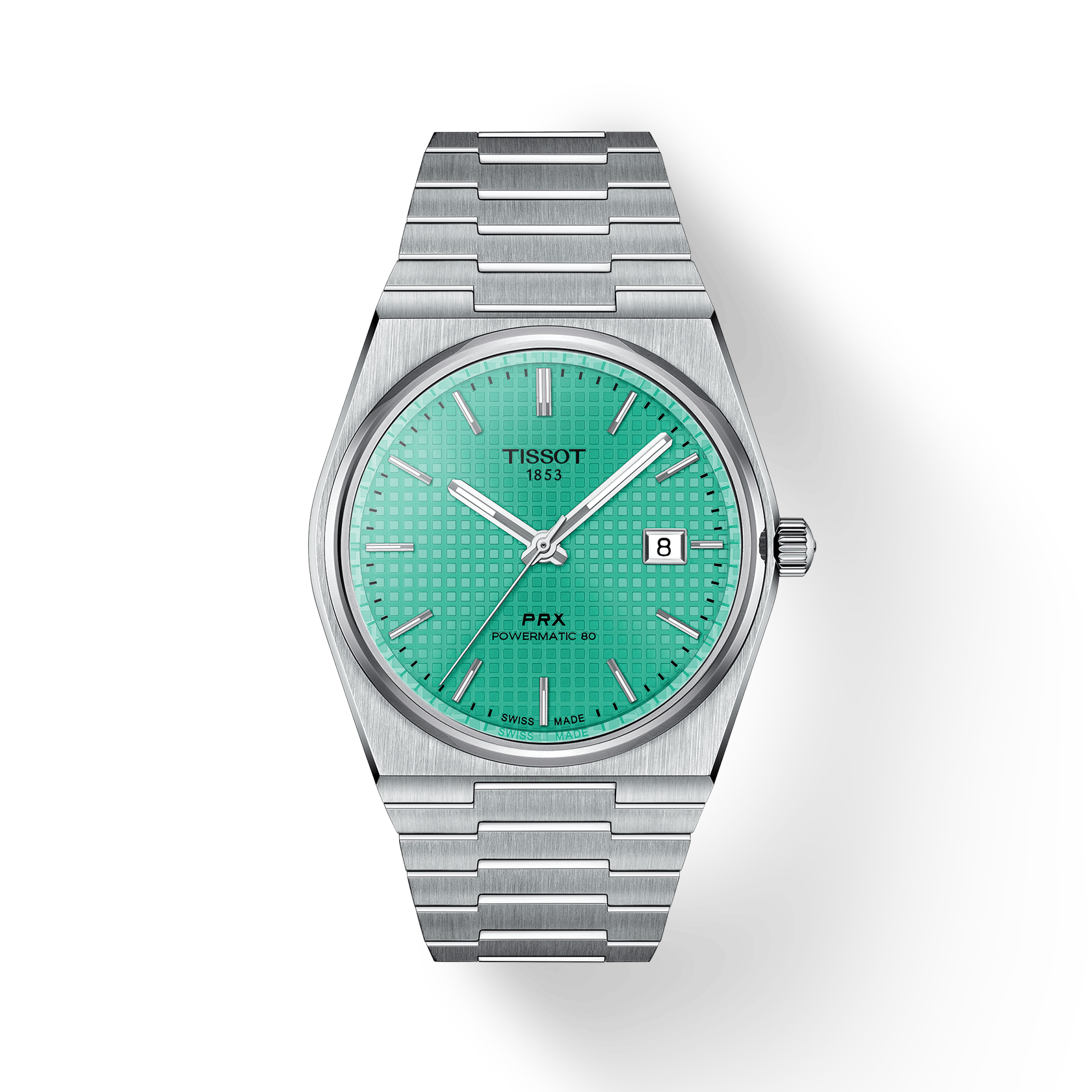 TISSOT PRX Powermatic 80 自動巻き 40mm グリーン Tissot PRX Powermatic 80 40mm Men's Watch, Green Dial