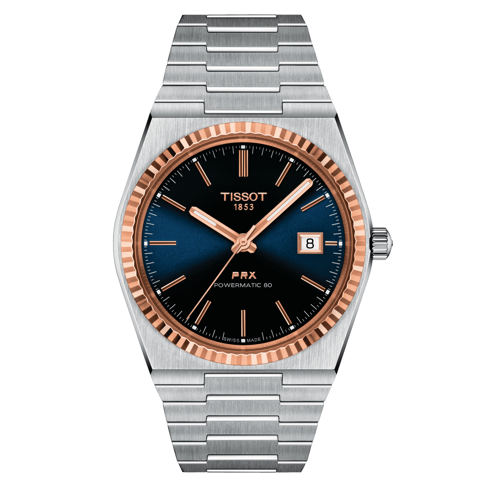 Tissot PRX Powermatic 80 Steel & 18K Gold Bezel 40MM – Sharif Fine 
