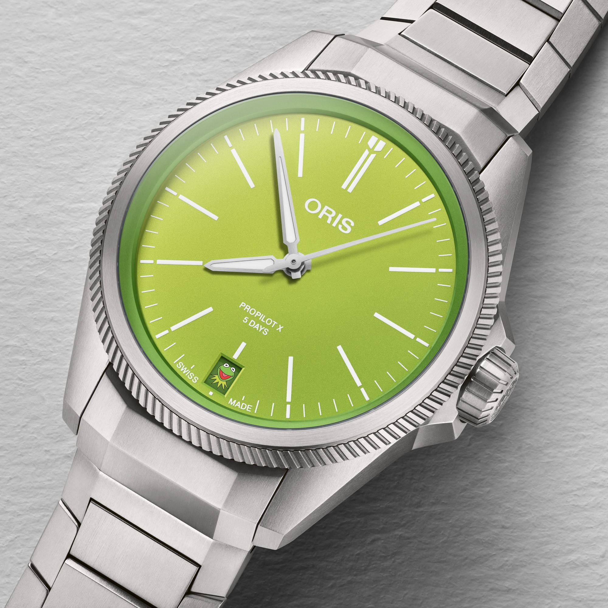 Oris ProPilot X Kermit Edition Green Dial Titanium Watch | 39mm